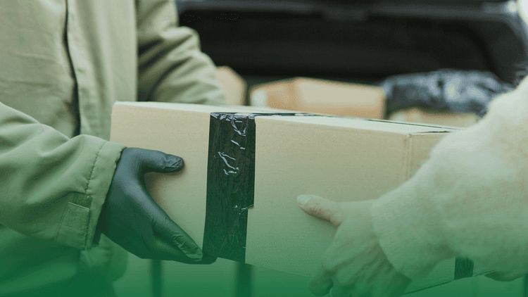 uma entrega sendo realizada.